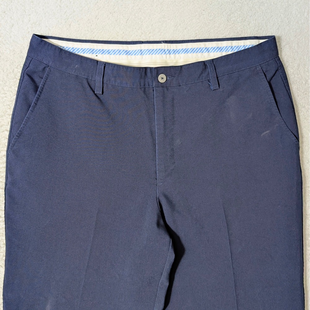 Footjoy Mens Golf‎ Pants Navy Blue Flat Front Performance Stretch W36 L30
